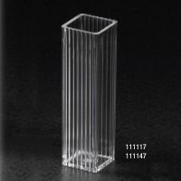 Cuvette, Spectrophotometer, Square, 4.5mL (10mm), UV Grade Methacrylate, 2 Clear Sides and 4 Clear Sides