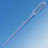 Transfer Pipet, 5.0mL, Large Bulb, Graduated to 1mL, 150mm, Bulb Draw - 3.4m