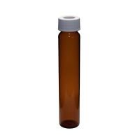 60mL Amber Vial, 24-414mm Open Top White Polypropylene Closure