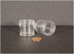 Jar, Wide Mouth, 7.5mL (1/4oz), PS, 33mm Opening, 1 x 1" (Screw Cap Packaged Separately)