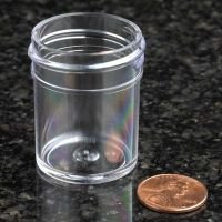 Jar, Wide Mouth, 15mL (1/2oz), PS, 33mm Opening, 1 x 1 7/16" (Screw Cap Packaged Separately)