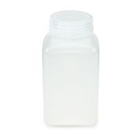 RealSeal Bottle, Wide Mouth, Square, PP with PP Closure, 500mL