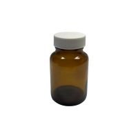 4 oz, 120cc Amber Packer, 54x95mm, 38-400mm Thread, Phenolic Closure, PE Cone Lined