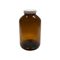 32 oz, 950cc Amber Packer, 99x178mm, 53-400mm Thread, Polypropylene Closure, F217 Lined