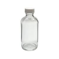 4 oz, 125mL Clear Boston Round Bottle, 48x112mm, 22-400mm Thread - Bulk Pack