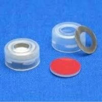 11mm Clear Snap Cap, PTFE/Silicone with Slit, and Lined with Metal O-Ring