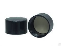 Black Phenolic Caps With White Rubber Liner for Dram Vials,15-425