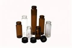 20mL Clear Vial, 24-400mm Open Top Black Closure