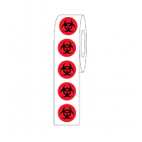 Label Rolls, Cryo, 9.5mm, Biohazard Dots