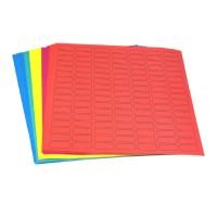 Label Sheets, Cryo, 24x13mm, for 0.5mL Tubes, Assorted Colors 595 labels in blue, green, violet, red and yellow