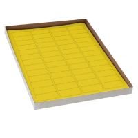 Label Sheets, Cryo, 43x19mm, for Cryovials, 20 Sheets, 52 Labels per Sheet, Yellow, Red, Orange, Green, Blue, White