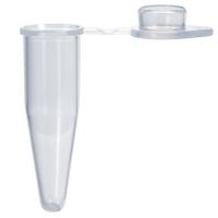 0.2mL Individual PCR Tube with Optically Clear Flat Cap for qPCR, Clear