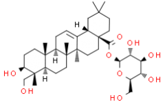 [3,4,5-Trihydroxy-6-(hydroxymethyl)oxan-2-yl] (4aS,6aR,6aS,6bR,8aR,9R,12aR,14bR)-10-hydroxy-9-(hydroxymethyl)-2,2,6a,6b,9,12a-hexamethyl-1,3,4,5,6,6a,7,8,8a,10,11,12,13,14b-tetradecahydropicene-4a-carboxylate