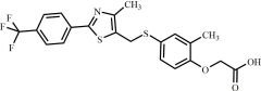 GW501516 (2-(4-((2-(4-(Trifluoromethyl) phenyl)-5-methylthiazol-4-yl) methylthio)-2-methylphenoxy) acetic acid)