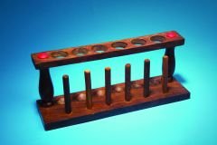 Test Tube Rack, 6-Tube, Wooden 