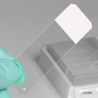 Microscope Slides, Diamond White Glass, 25 x 75mm, Charged, 45° Beveled Edges, Safety Corners, WHITE Frosted