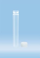 4.5ml Tube with cap, 75x12mm, Round Base, Polypropylene