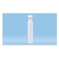 Mailing container, with absorbent liner, length 179 mm, opening 28 mm, cap enclosed