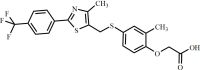 GW501516 (2-(4-((2-(4-(Trifluoromethyl) phenyl)-5-methylthiazol-4-yl) methylthio)-2-methylphenoxy) acetic acid)