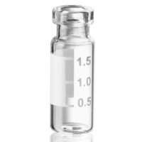 Chromatography Vial, 2mL, Clear Glass, Crimp Closure, 11mm Large Opening, 12x32mm, White Marking Spot