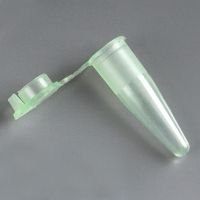 PCR Tube, 0.2mL, Thin Wall, PP, Attached Dome Cap, Green