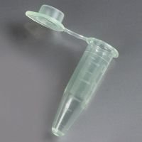 PCR Tube, 0.6mL, Thin Wall, PP, Attached Flat Top Cap, Graduated, Green