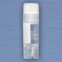 CryoClear tubes, 1.0mL, STERILE, Internal Threads, Attached Screwcap with Co-Molded Thermoplastic Elastomer (TPE) Sealing Layer, Conical Bottom self standing