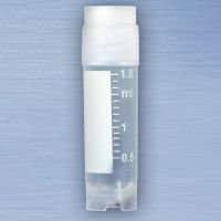 Cryo Vials, 2.0mL, STERILE, External Threads, Attached Screwcap with Co-Molded Thermoplastic Elastomer (TPE) Sealing Layer, Round Bottom, Self-Standing