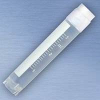 Cryo tubes, 3.0mL, STERILE, External Threads, Attached Screwcap with Co-Molded Thermoplastic Elastomer (TPE) Sealing Layer, Round Bottom, Self-Standing