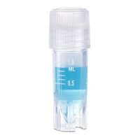 RingSeal Cryogenic Vials, self standing, 1.0ml, Sterile, External Threads, Attached Screwcap with O-ring seal