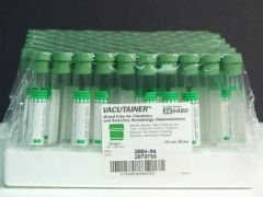 BD Vacutainer® Plasma Tube, 158 USP units of sodium heparin (spray coated), 10 mL