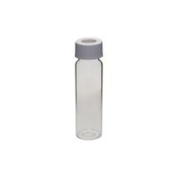 40mL Clear Vial, 24-414mm Open Top White Polypropylene Closure
