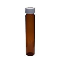 60mL Amber Vial, 24-400mm Solid Top White Polypropylene Closure
