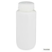 Bottles, RealSeal, Wide Mouth Round, HDPE with PP Closure, 500mL