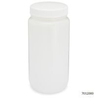 Bottles, Large Format, Wide Mouth Round, HDPE with PP Closure, 2L