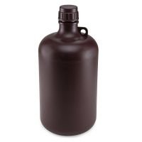 Bottles, Large Format, Narrow Mouth, Amber PP Bottle, PP Screw Cap, 8 Litres (2 Gallons)