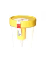 Urine cup with transfer device, With Safety Label, Sterile