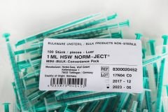 Norm-Ject Luer Slip BULK Unsterile Syringe, 1mL, 3mL, 5mL, 10 mL, 20 mL