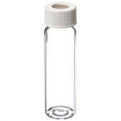 Precleaned - 20mL Clear Vial, 24-414mm Open Top White Polypropylene Closure
