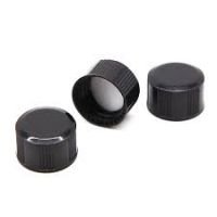 Black Phenolic Caps With White Rubber Liner for Dram Vials, 22-400