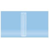 Mailing container, transparent, construction round, length 126 mm, opening 30 mm, without cap