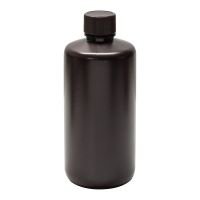500mL Amber Narrow Mouth Bottle, 75x165mm, 28mm Closure