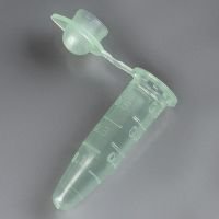 PCR Tube, 0.6mL, Thin Wall, PP, Attached Dome Cap, Graduated, Green