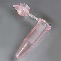 PCR Tube, 0.6mL, Thin Wall, PP, Attached Dome Cap, Graduated, Red