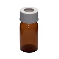 20mL Amber Vial, 24-414mm Open Top White Polypropylene Closure
