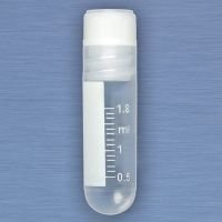 Cryo tubes, 2.0mL, STERILE, Internal Threads, Attached Screwcap with Co-Molded Thermoplastic Elastomer (TPE) Sealing Layer, Round Bottom 