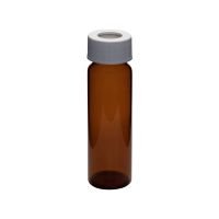 40mL Amber Vial, 24-400mm Open Top Black Closure