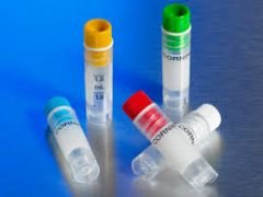 Corning® 2 mL Assorted Colors Internal Threaded Polypropylene Cryogenic Vial, Self-Standing with Round Bottom