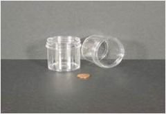 Jar, Wide Mouth, 90mL (3oz), PS, 58mm Opening, 1 15/16 x 2" (Screw Cap Packaged Separately)