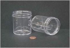 Jar, Wide Mouth, 120mL (4oz), PS, 58mm Opening, 1 15/16 x 2 5/8" (Screw Cap Packaged Separately)